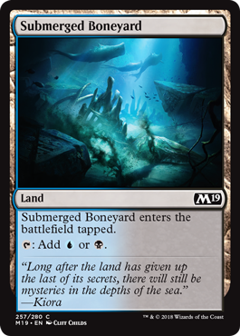 Submerged Boneyard (Magic 2019 Core Set) Medium Play Foil
