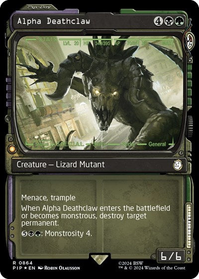 Alpha Deathclaw (Showcase) (Surge Foil) (Universes Beyond: Fallout) Near Mint Foil