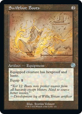Swiftfoot Boots (Schematic) (The Brothers' War: Retro Frame Artifacts) Light Play Foil