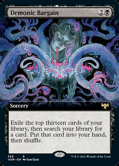 Demonic Bargain (Extended Art) (Innistrad: Crimson Vow) Light Play