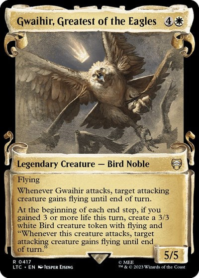 Gwaihir, Greatest of the Eagles (Showcase Scrolls) (Commander: The Lord of the Rings: Tales of Middle-earth) Light Play Foil