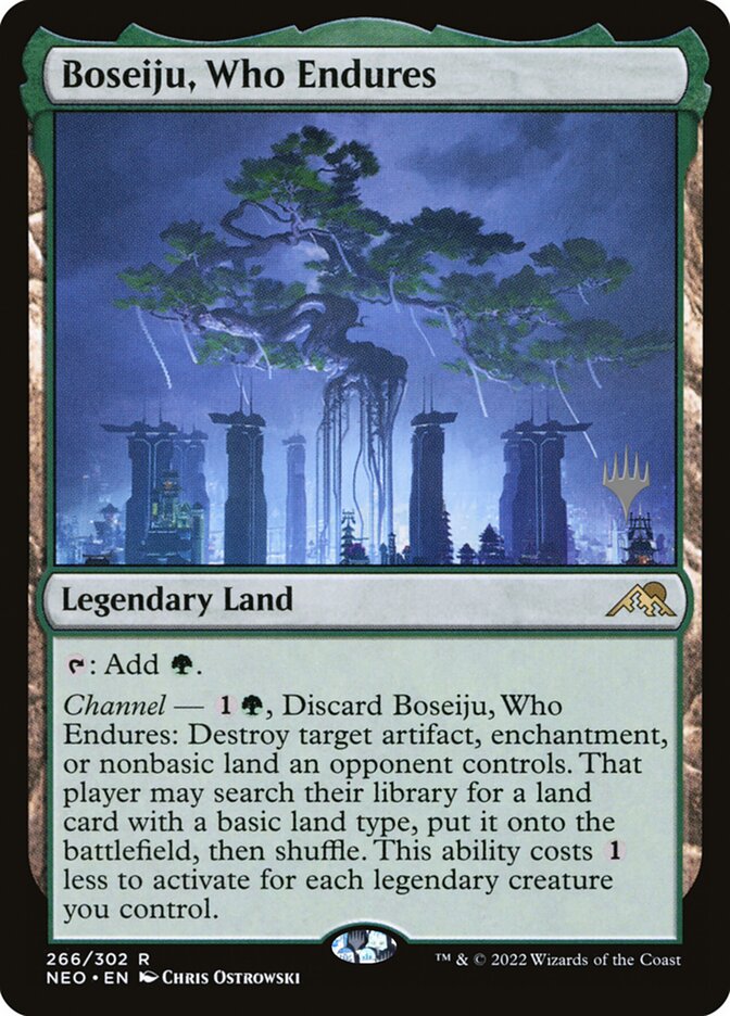 Boseiju, Who Endures (Promo Pack: Kamigawa: Neon Dynasty) Medium Play Foil