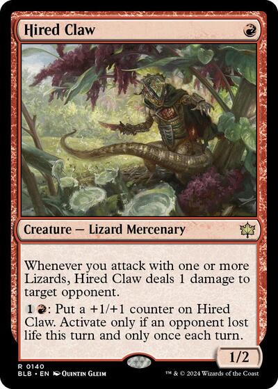 Hired Claw (Bloomburrow) Medium Play Foil