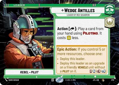 Wedge Antilles Leader of Red Squadron (Hyperspace) (Jump to Lightspeed) Near Mint