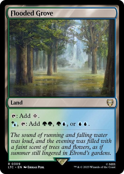 Flooded Grove (Commander: The Lord of the Rings: Tales of Middle-earth) Near Mint