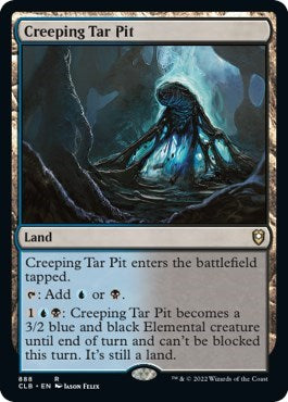 Creeping Tar Pit (Commander Legends: Battle for Baldur's Gate) Light Play
