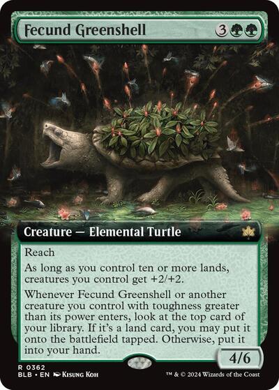 Fecund Greenshell (Extended Art) (Bloomburrow) Near Mint Foil