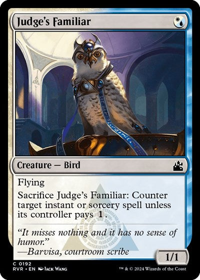 Judge's Familiar (Ravnica Remastered) Light Play Foil