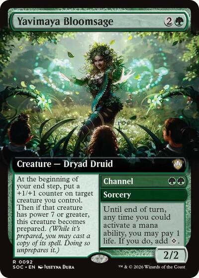 Yavimaya Bloomsage (Extended Art) (Commander: Secrets of Strixhaven) Near Mint