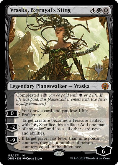 Vraska, Betrayal's Sting (Promo Pack: Phyrexia: All Will Be One) Light Play Foil