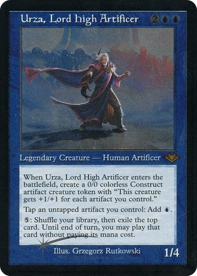 Urza, Lord High Artificer (Retro Frame) (Foil Etched) (Modern Horizons 1 Retro Frames) Light Play Foil