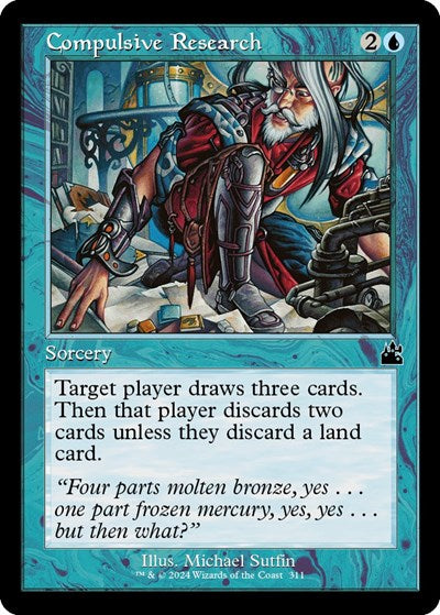 Compulsive Research (Retro Frame) (Ravnica Remastered) Light Play Foil