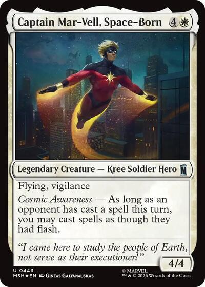 Captain Mar-Vell, Space-Born (Surge Foil) (Marvel Super Heroes) Near Mint Foil