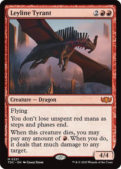 Leyline Tyrant (Commander: Tarkir: Dragonstorm) Light Play