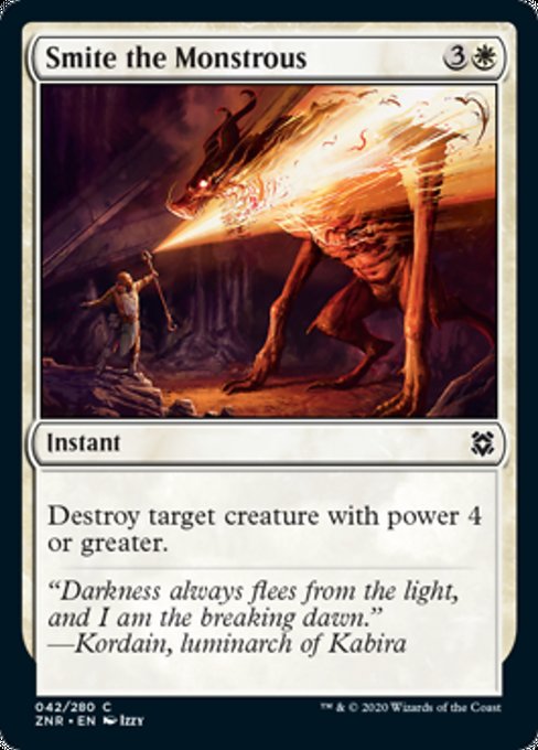 Smite the Monstrous (Zendikar Rising) Medium Play Foil