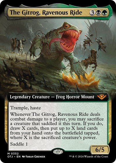 The Gitrog, Ravenous Ride (Extended Art) (Outlaws of Thunder Junction) Light Play Foil