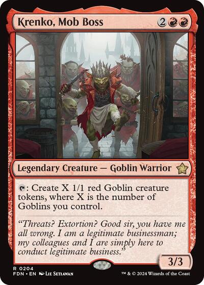 Krenko, Mob Boss (Foundations) Light Play Foil