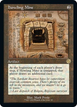 Howling Mine (Schematic) (The Brothers' War: Retro Frame Artifacts) Light Play Foil