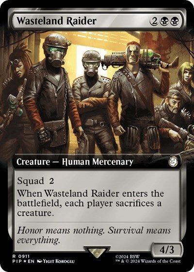Wasteland Raider (Extended Art) (Surge Foil) (Universes Beyond: Fallout) Light Play Foil