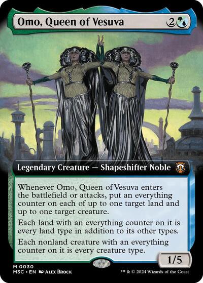 Omo, Queen of Vesuva (Extended Art) (Commander: Modern Horizons 3) Near Mint