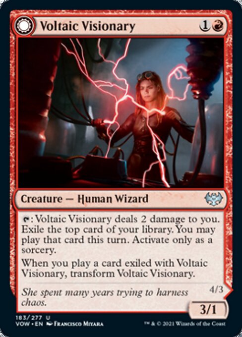 Voltaic Visionary / Volt-Charged Berserker (Innistrad: Crimson Vow) Light Play