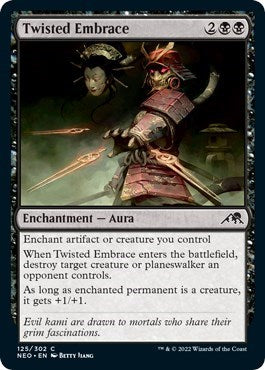 Twisted Embrace (Kamigawa: Neon Dynasty) Light Play Foil
