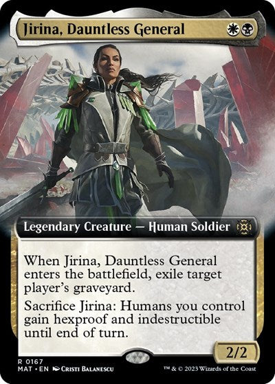Jirina, Dauntless General (Extended Art) (March of the Machine: The Aftermath) Light Play Foil