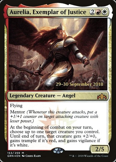 Aurelia, Exemplar of Justice (Promos: Prerelease Cards) Light Play Foil