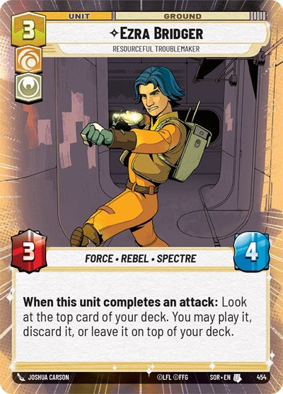 Ezra Bridger Resourceful Troublemaker (Hyperspace) (Spark of Rebellion) Near Mint