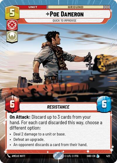 Poe Dameron Quick to Improvise (Hyperspace) (Shadows of the Galaxy) Near Mint