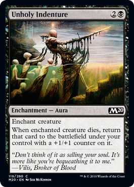 Unholy Indenture (Magic 2020 Core Set) Medium Play