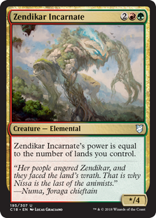 Zendikar Incarnate (Commander 2018) Medium Play