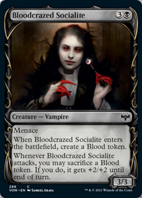 Bloodcrazed Socialite (Showcase) (Innistrad: Crimson Vow) Light Play