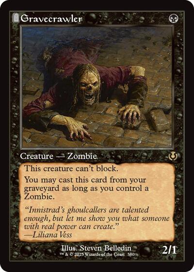 Gravecrawler (Retro Frame) (Innistrad Remastered) Light Play Foil