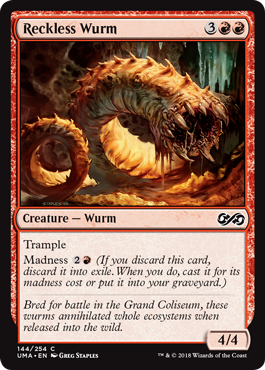 Reckless Wurm (Ultimate Masters) Medium Play Foil