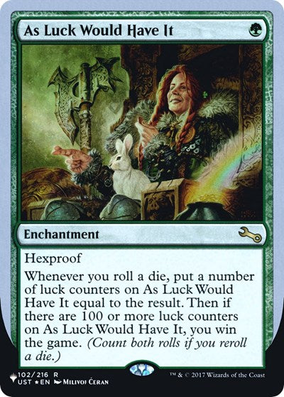 As Luck Would Have It (The List) Near Mint Foil