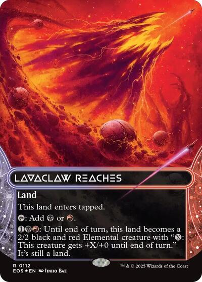 Lavaclaw Reaches (0112) (Borderless) (Galaxy Foil) (Stellar Sights) Near Mint Foil