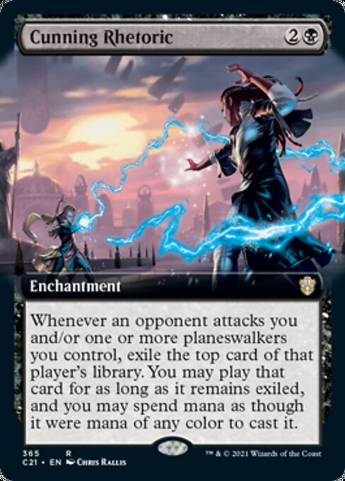 Cunning Rhetoric (Extended Art) (Commander 2021 Strixhaven) Light Play