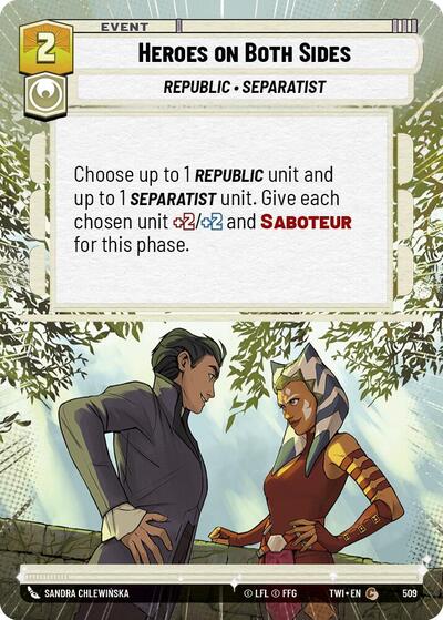 Heroes on Both Sides (Hyperspace) (Twilight of the Republic) Near Mint Foil