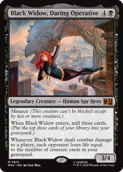 Black Widow, Daring Operative (Commander: Marvel Super Heroes) Near Mint Foil