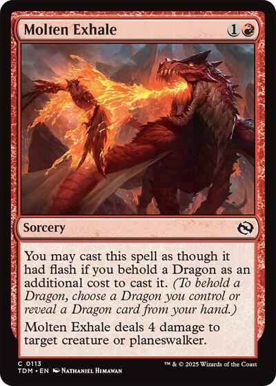 Molten Exhale (Tarkir: Dragonstorm) Light Play Foil