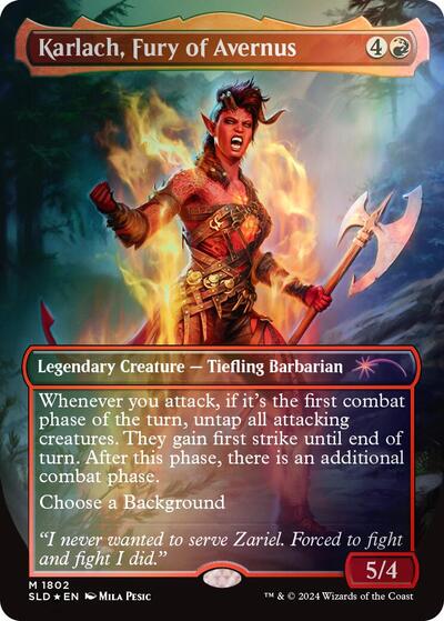 Karlach, Fury of Avernus (Rainbow Foil) (Secret Lair) Light Play Foil