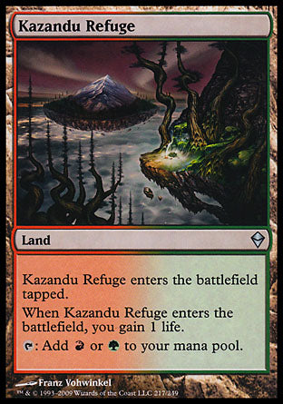 Kazandu Refuge (Zendikar) Light Play Foil