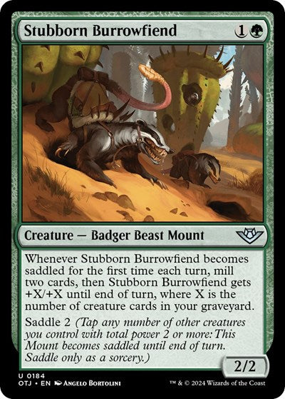 Stubborn Burrowfiend (Outlaws of Thunder Junction) Medium Play