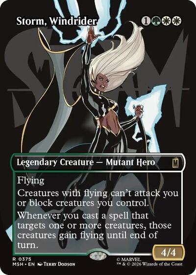 Storm, Windrider (Borderless) (Marvel Super Heroes) Near Mint Foil