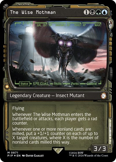 The Wise Mothman (Showcase) (Surge Foil) (Universes Beyond: Fallout) Near Mint Foil