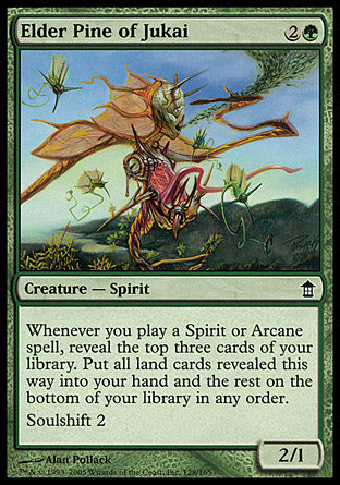 Elder Pine of Jukai (Saviors of Kamigawa) Medium Play Foil