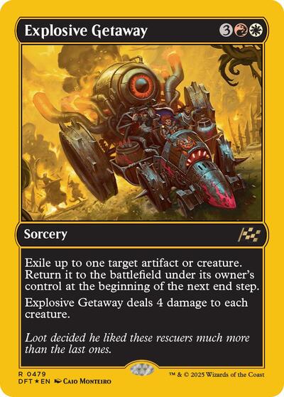 Explosive Getaway (First-Place Foil) (Aetherdrift) Light Play Foil