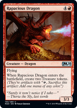 Rapacious Dragon (Magic 2020 Core Set) Light Play Foil
