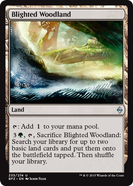 Blighted Woodland (Battle for Zendikar) Light Play Foil